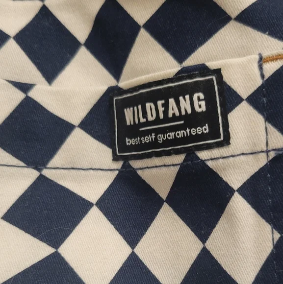 Wildfang Navy And White Checkerboard Mini Skirt XL - Picture 3 of 5